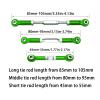 (2025 Upgrade Parts) Stainless Steel Adjustable Turnbuckles Set/Camber Links with Rod Ends Set for 1/10 Traxxas Slash 4X4 2WD /Rustler 2WD 4X4/Hoss 2WD 4X4/ Stampede 2WD 4X4/ Upgrades(Green) view 4