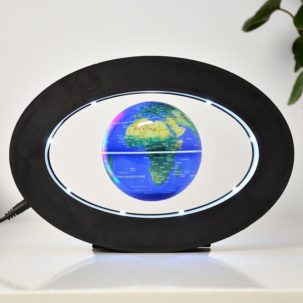 VGAzer O-Shape Magnetic Levitation Globe-World Globe Floating Lamp with LED lights for Kids Birthday Gifts