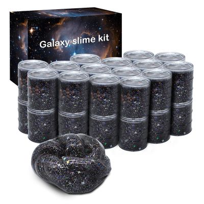 24 Pack Galaxy Star Slime,Party Favor for Kids Girls & Boys,Non Sticky, Stress & Anxiety Relief, Wet, Super Soft Sludge Toy,Birthday Gifts for Kids Girl and Boys, Easter Egg Filling Stuffers