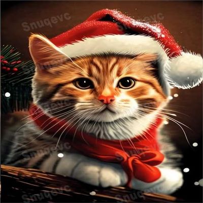 1000 Piece Puzzles for Adults, Cute Christmas Cat Safe Wooden DIY Puzzle - Fun, Challenging Brain Teaser - Suitable for All Beginners - for Room Wall Decoration (30x20inch)