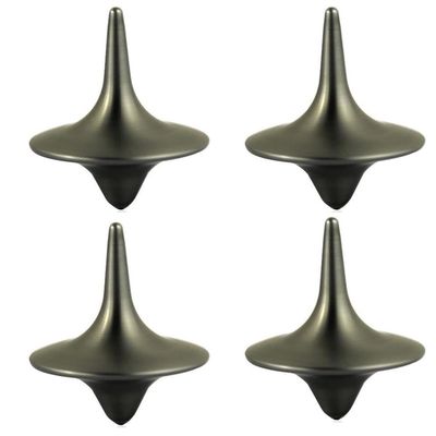 4 Pcs Accurate Spinning Top,Portable Precision Metal Premium Exquisite Perfect Balance Desktop Gyro Toys Vintage Totem Zinc Alloy Toy Spinning Top Desk EDC Little Fidget Toy Spinning Tops