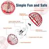 Hoofun Flying Orb Ball Toy 2025, Cosmic Globe Hand Mini Drone Ball with Led Lights, Boomerang Hover Orb, Galactic Flying Spinner, Cool Kids Toys for Boys Age 6 7 8 9 10 11 12 Girls Gifts, Red view 2