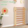 OLAKIDS Pikler Triangle Set 3 in 1 Climbing Toys for Toddlers Foldable Wood Montessori Baby Jungle Gym with Ramp Ladder Slide Kids Indoor Playground Activity Play Structure view 4