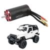 BROLEO 3674 Brushless Motor, Black Aluminum CNC Shell Supersonic Brushless Motor Stable Output Power with Temperature Sensor for 1/10 Remote Control Cars view 2