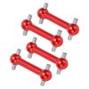 BROLEO Metal Dog Bone Drive Shaft, Dog Bone Drive Shaft Set 4PCS for TT01 TT02 RC Car (Red) view 1