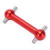 BROLEO Metal Dog Bone Drive Shaft, Dog Bone Drive Shaft Set 4PCS for TT01 TT02 RC Car (Red) view 3