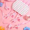 Remuuly 60 Pcs Baby Shower Pacifiers Necklace Cute Elephant Acrylic Pacifier Party Favor Pacifiers Charm Necklace for Girls Boys Baby Shower Party Table Scatter(Girl Pattern) view 4