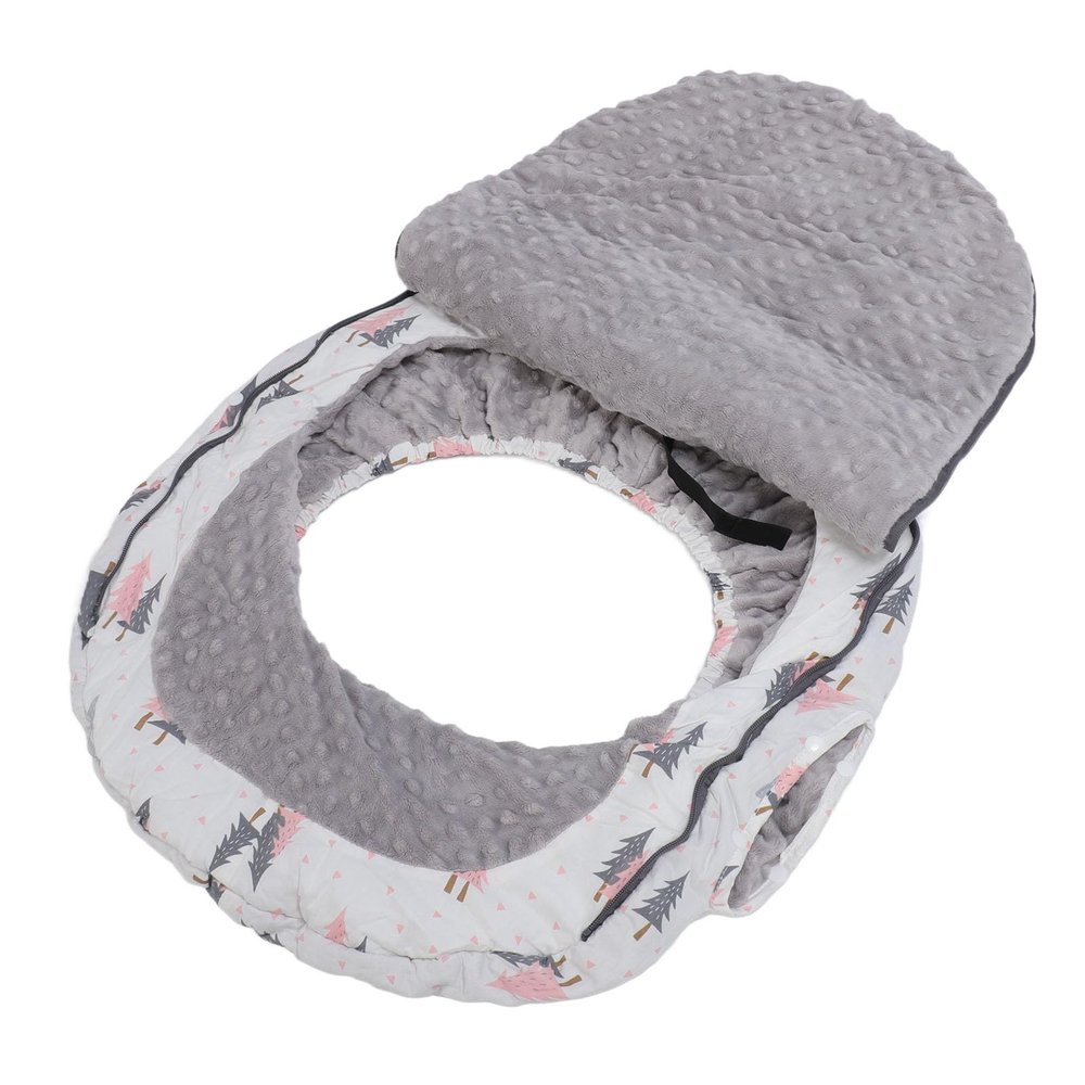 Baby Car Seat Cover, Waterproof Windproof Carseat Cover with Zipper, Soft Warm Flannel Universal Cold Weather Shield Baby Carrier Cover Winter Car Seat Canopy for Baby Protection Cryfoktf5horcps94