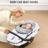 Baby Car Seat Cover, Waterproof Windproof Carseat Cover with Zipper, Soft Warm Flannel Universal Cold Weather Shield Baby Carrier Cover Winter Car Seat Canopy for Baby Protection Cryfoktf5horcps94 view 2