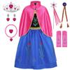 Aoiviss Purple Princess Dresses for Girls and Princess Costume with Cape for Halloween Carnival Cosplay 2 Sets, 5/120 view 3