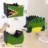 Kumprohu Felt Storage Bins | Felt Crocodile Pattern Toy Boxes - Foldable Fabric Storage Baskets, Large Toy Organizer Bins for Plush Toys Building Block Toys view 4