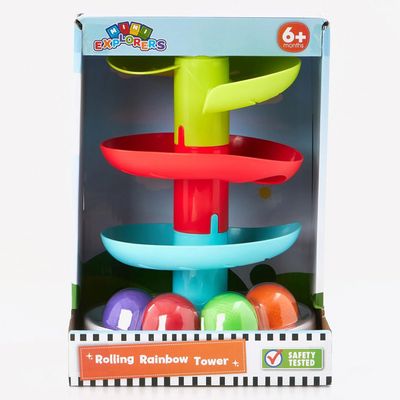 Mini Explorers Rolling Rainbow Tower 6 Months Plus