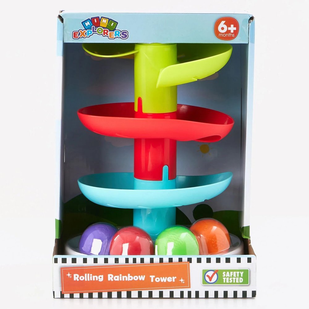 Mini Explorers Rolling Rainbow Tower 6 Months Plus
