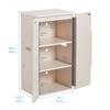 ECR4Kids Play Kitchen Refrigerator, Wooden Playset, White Wash view 3