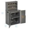 ECR4Kids Play Kitchen Storage Cupboard, Wooden Playset, Grey Wash view 2