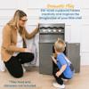 ECR4Kids Play Kitchen Storage Cupboard, Wooden Playset, Grey Wash view 3