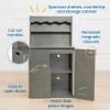ECR4Kids Play Kitchen Storage Cupboard, Wooden Playset, Grey Wash view 4