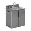 ECR4Kids Play Kitchen Sink, Wooden Playset, Grey Wash view 1