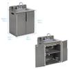 ECR4Kids Play Kitchen Sink, Wooden Playset, Grey Wash view 2
