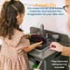 ECR4Kids Play Kitchen Sink, Wooden Playset, Grey Wash view 3