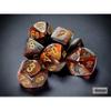 Blue Blood Scarab Mini Dice with Gold Colored Numbers 10mm (3/8in) Set of 7 Chessex view 2
