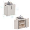 ECR4Kids Play Kitchen Sink, Wooden Playset, White Wash view 2
