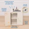 ECR4Kids Play Kitchen Sink, Wooden Playset, White Wash view 4