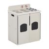 ECR4Kids Play Kitchen Stove, Wooden Playset, White Wash view 1
