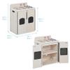 ECR4Kids Play Kitchen Stove, Wooden Playset, White Wash view 2