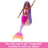 Barbie Mermaid Doll, Brooklyn with Pink Hair, Styling Accessories, Pet Dolphin and Water-Activated Color Change Feature, HRP98 view 4