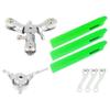 MICROHELI CNC Triple Green Plastic Blades Conversion Set - GOOSKY S1 view 1