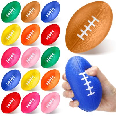16 Pieces 32 Pcs Mini Football Bulk 4.7 Inch Party Foam Football Favor Sports Small Stress Ball Foam Ball for Back to School Homecoming Game Team Birthday Party Bag Gift Filler
