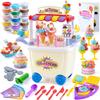 PLAY Ice Cream Cart Toys for Kids - Color Dough Sets for Kids Ages 4-8 with 12 Cans, Pretend Play Toy Ice Cream Shop Counter Playset for Girls Boys Gifts view 1