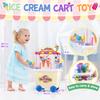 PLAY Ice Cream Cart Toys for Kids - Color Dough Sets for Kids Ages 4-8 with 12 Cans, Pretend Play Toy Ice Cream Shop Counter Playset for Girls Boys Gifts view 3