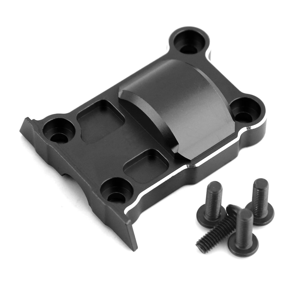 Aluminum Transmission Case Gearbox Rear Hoursing Case Cover Upgrades Parts Compatible with Traxxas 1/6 4WD XRT 6S/8S 78086-4 X-MAXX RC Car Upgrades Parts(Black)