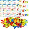 82PCS CVC & CVCC, CCVC Words Builders, 30 Double-Sided Cards & 52 Wooden Lowercase Letters, 2 Levels See & Spell Learning Tool STEM Educational Activities for 3 Years Old Boys and Girls view 1