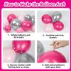 128pcs Disco Cowgirl Party Decorations, Hot Pink Silver Cowgirl Balloon Arch Garlan Kit with Disco Foil Cow Print Balloons for Bachelorette Birthday Party Decorations view 3