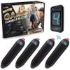 Digital Energy Wireless Handheld Game Buzzer System - Console Displays First Buzz-in - Great for Jeopardy, Family Feud, Trivia and Buzzer Games - 4 Joystick Buzzers view 1