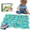 Christmas Stocking Stuffer 25PCS Puzzle Racer Kids Car Track Set, Ocean Series Puzzle Racer Car Track Set Puzzle Track Car Play Set Preschool Gifts for Kids Birthday Gift for Boys Girls view 1