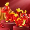 2 Pcs Chinese Dragon Plush 2025 Year of The Dragon Stuffed Animal Plush Chinese New Year Plush Decoration Mascot Doll Plushies for Spring Festival Bedtime Gift Bed Rest Chair Table Decoration(Lucky) view 2