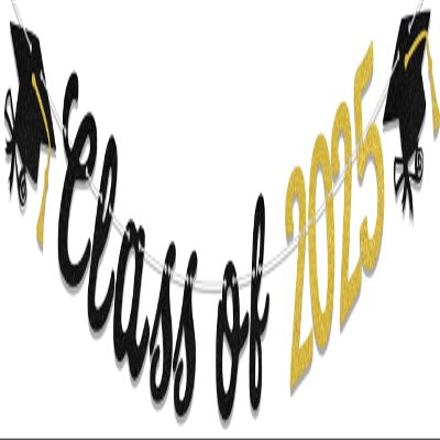 Class of 2025 Banner Class of 2025 Sign Graduation Party Decorations We are So Proud of You Congrats Grad Banner 2025 Senior High School Graduation Party Supplies Gold Black