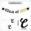 Class of 2025 Banner Class of 2025 Sign Graduation Party Decorations We are So Proud of You Congrats Grad Banner 2025 Senior High School Graduation Party Supplies Gold Black view 2