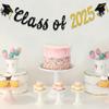 Class of 2025 Banner Class of 2025 Sign Graduation Party Decorations We are So Proud of You Congrats Grad Banner 2025 Senior High School Graduation Party Supplies Gold Black view 4