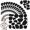 12 Sheets Black Adhesive Felt Circles for Kids Dalmatian Costume, Dalmatian Spot Stickers DIY Decoration(216 Pcs) view 1