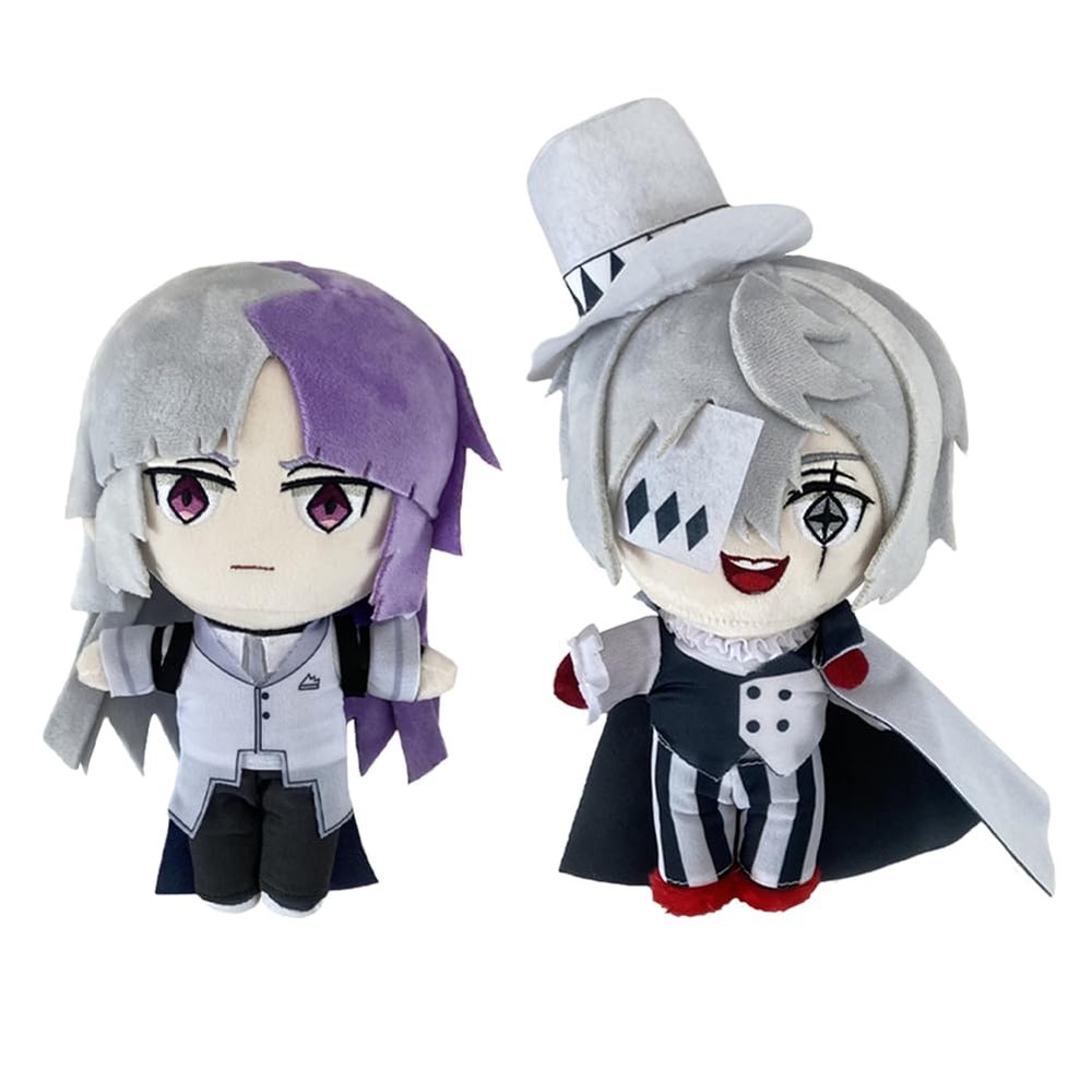 3pcs Anime Figures Pillow Dazai Osamu Sigma Nikolai Gogol Cosplay Stuffed Figures Pillow Cute Manga Characters Throw Pillow Home Decoration