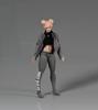 1/12 Scale Female Clothes,Female Flying Jacket Coat Tight Pants Leggings Outfit Clothing for 6inch Action Figure Body (1pc Gray Jacket) view 1