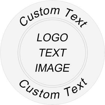 SHISANYI 100 Custom Plastic Poker Chips Personalized Image or Text,Put Design on a Chip,Set for Bar Tokens,Party,Memorial Day,Wedding (White)