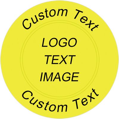 SHISANYI 100 Custom Plastic Poker Chips Personalized Image or Text,Put Design on a Chip,Set for Bar Tokens,Party,Memorial Day,Wedding (Yellow)