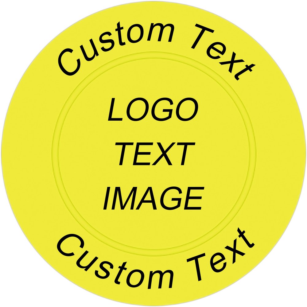 SHISANYI 100 Custom Plastic Poker Chips Personalized Image or Text,Put Design on a Chip,Set for Bar Tokens,Party,Memorial Day,Wedding (Yellow)