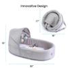Lulyboo Portable Baby Travel Lounge & Playpen - Indoor/Outdoor Cuddle & Play Baby Bed, Adjustable Backpack, Waterproof, Lightweight, Includes Changing Pads, Plush Toys & Removable Canopy (Bubble) view 2